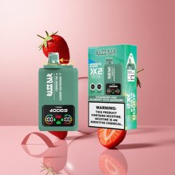 Razz Bar 40000 Puffs Egyhasználatos E-cigaretta Eper-Kivi_Áfonya Savanyú Málna Típusú Kijelzős Képernyő
