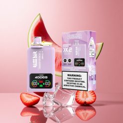 Razz Bar 40000 Puffs Egyszer Használható E-cigaretta Eper Dinnye Jég Szőlő Képernyős Kijelző