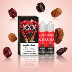 XXX - Chain Vapez E-Liquid Nikotin: 0/3/6 mg Háromféle Eper